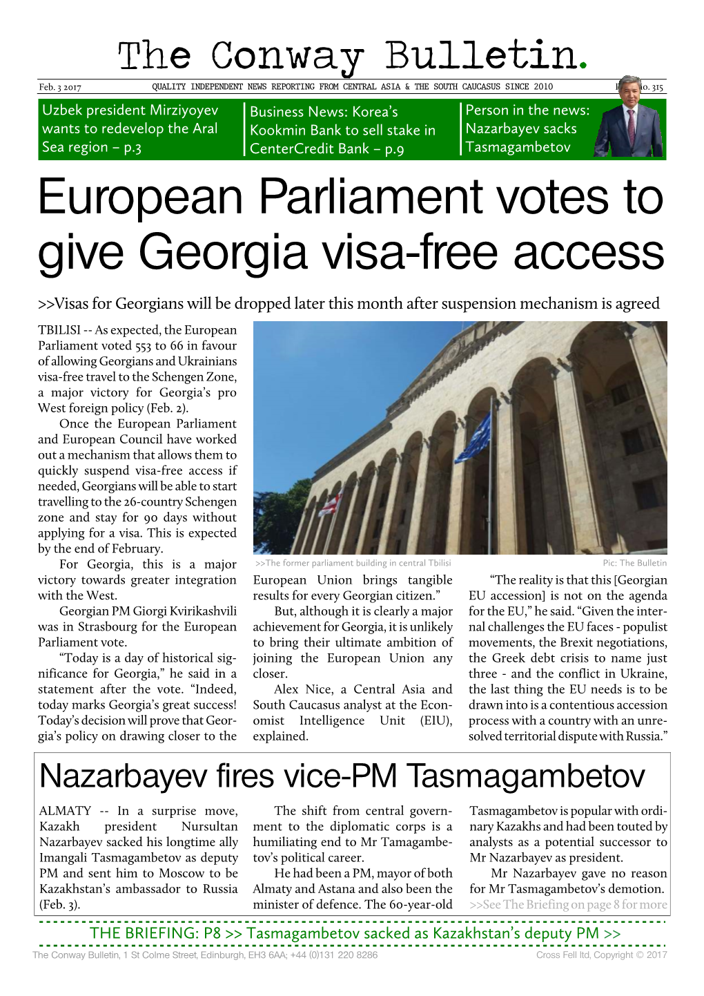 European Parliament Votes to Give Georgia Visa-Free Access