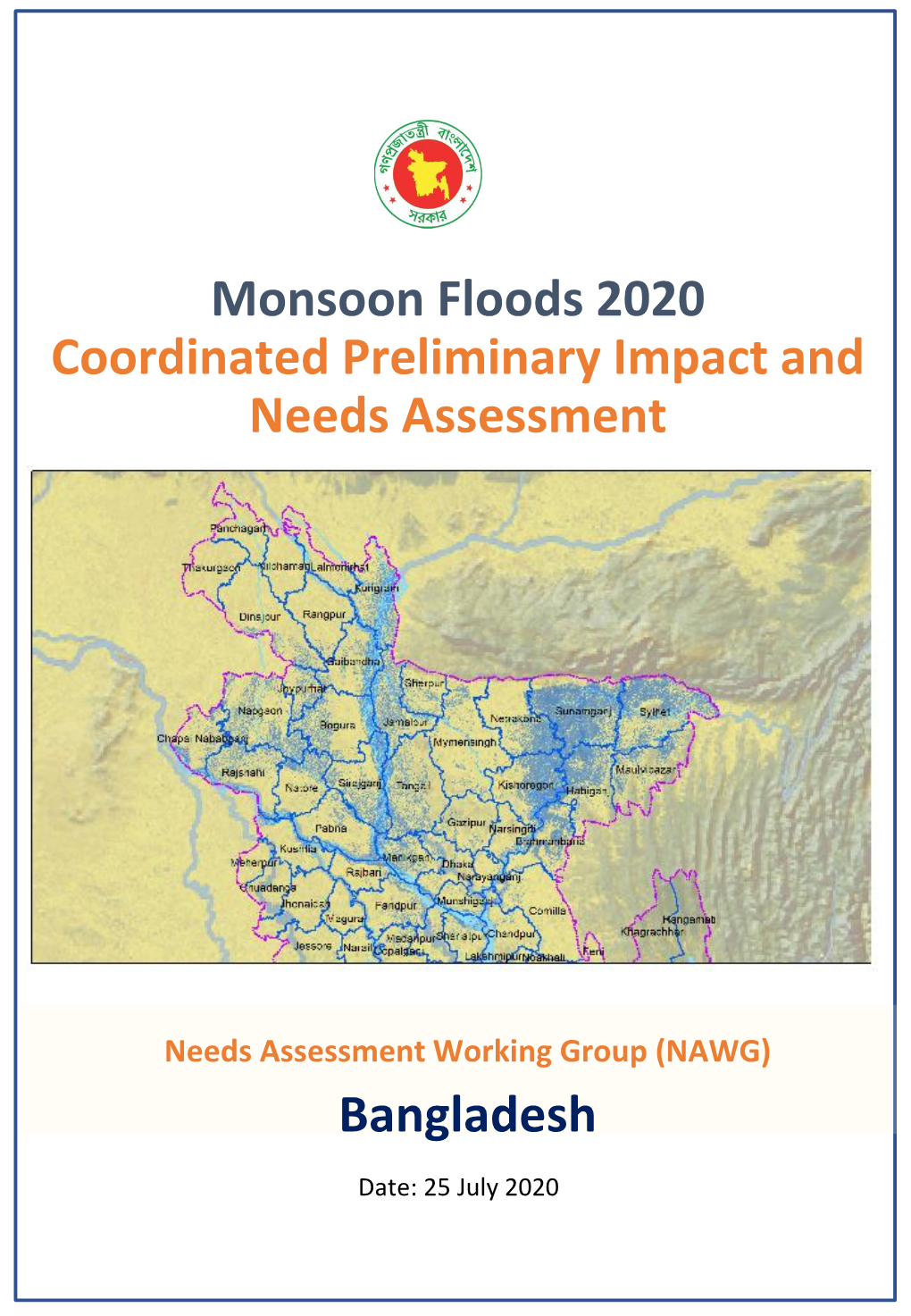 Bangladesh Monsoon Floods 2020 Coordinated Preliminary Impact