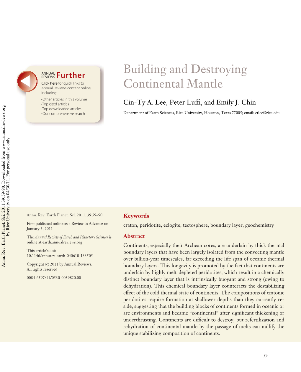 Building and Destroying Continental Mantle