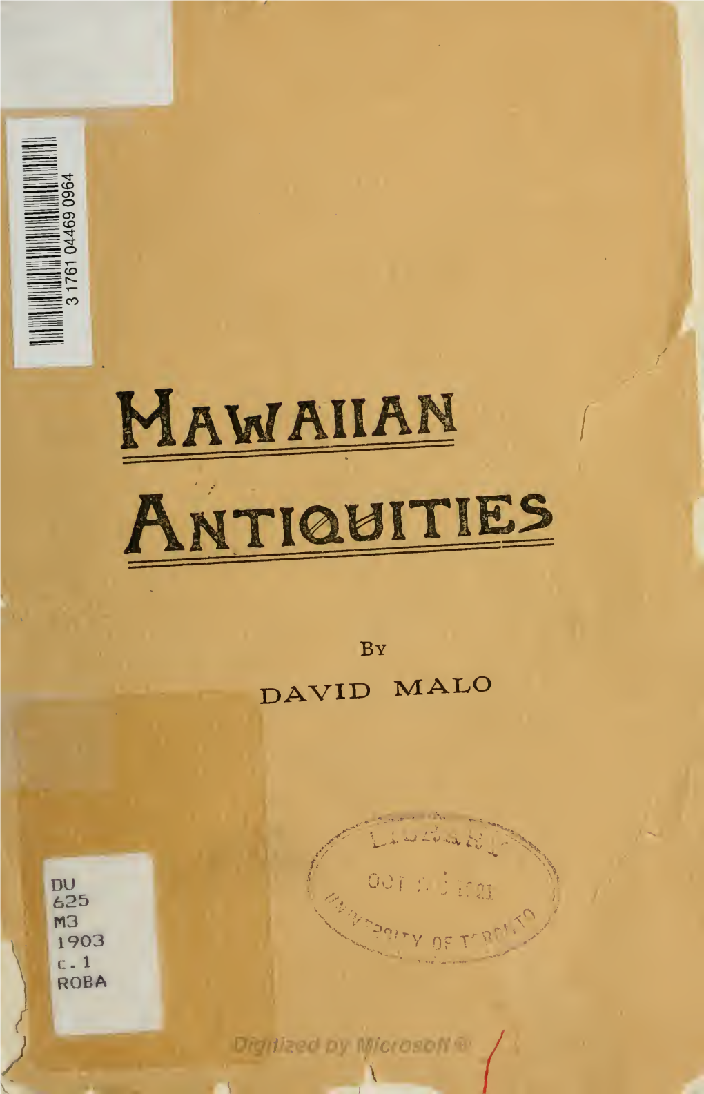 Hawaiian Antiquities (Moolelo Hawaii)