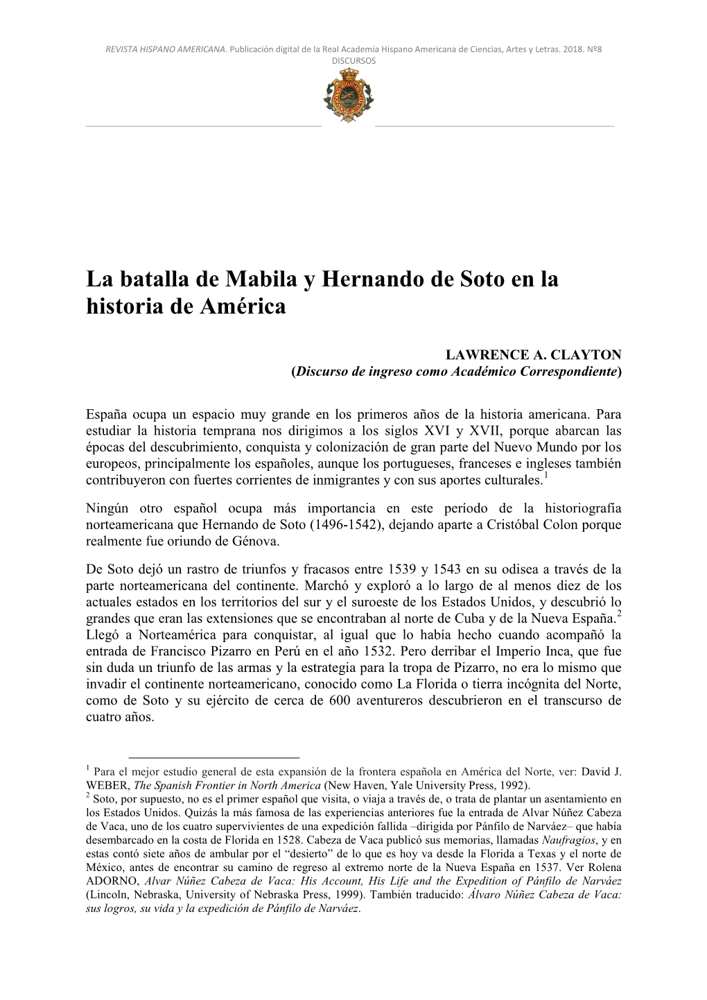 La Batalla De Mabila Y Hernando De Soto En La Historia De América