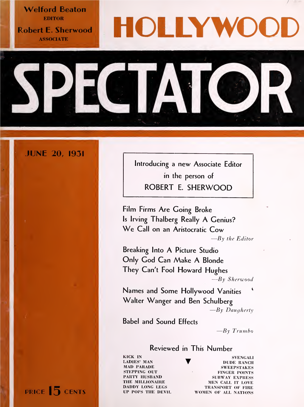 Hollywood Spectator (1931)