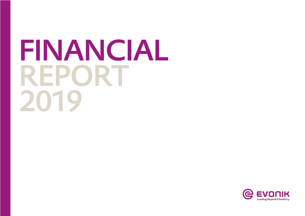 Evonik Financial Report 2019