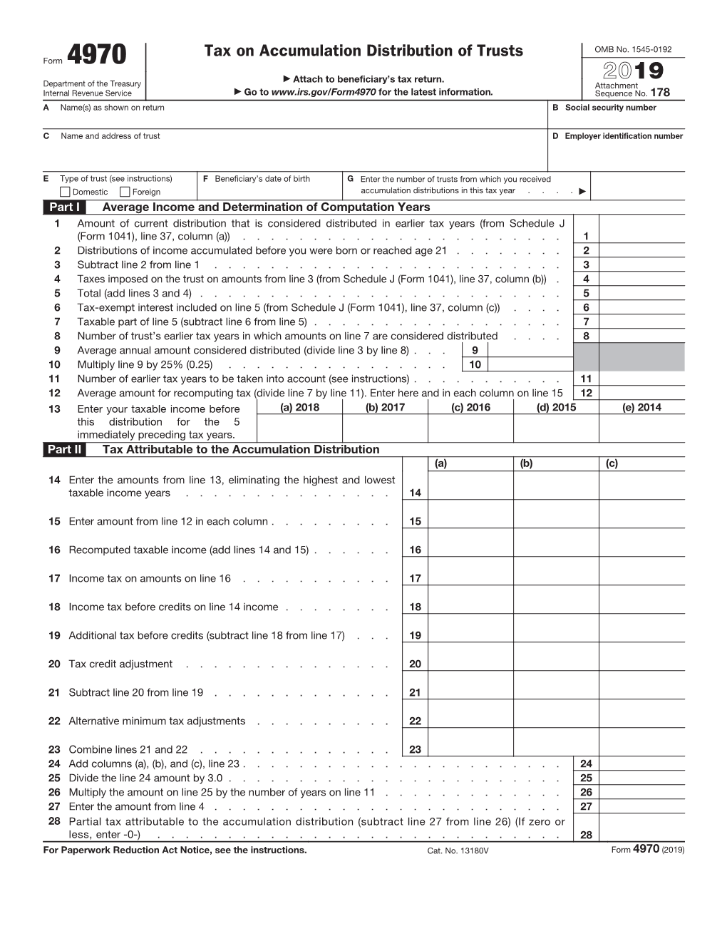 Form 4970 (2019) Form 4970 (2019) Page 2