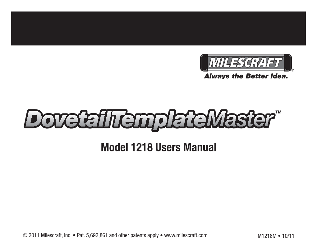 Model 1218 Users Manual