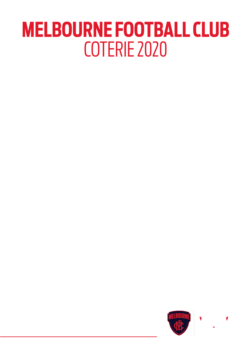 Melbourne Football Club Coterie 2020