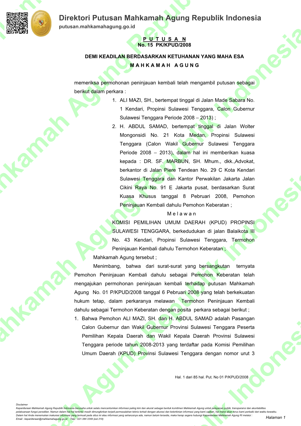 Mahkamah Agu Mahkamah Agung Republik Indo Mahkamah Agung Republik Indonesia Hkamah Agung Republik Indonesia Epublik Indonesia