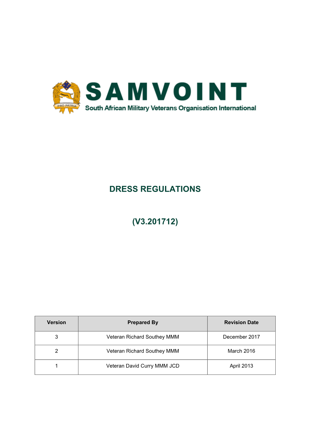 Dress Regulations (V3.201712)