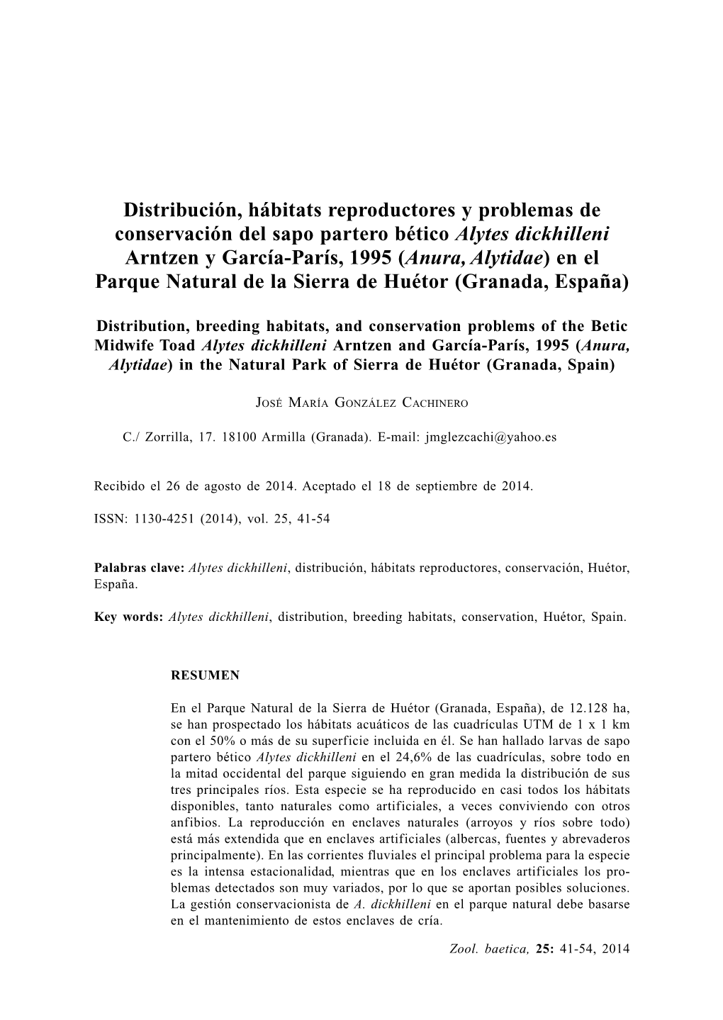 Distribución, Hábitats Reproductores Y Problemas De Conservación Del