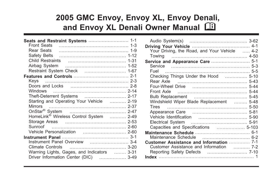 2005 Gmc Envoy Owners.Pdf