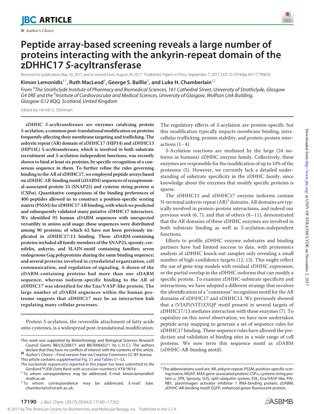 Peptide Array-Based Screening Reveals a Large Number of Proteins