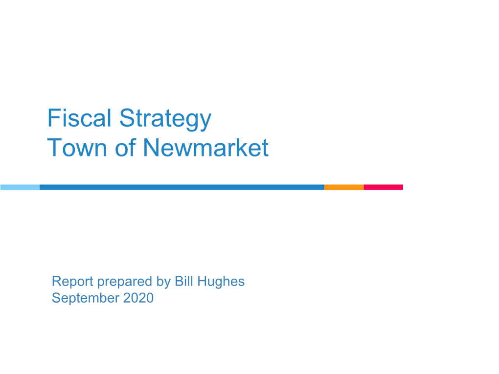 Town of Newmarket's Fiscal Strategy Report