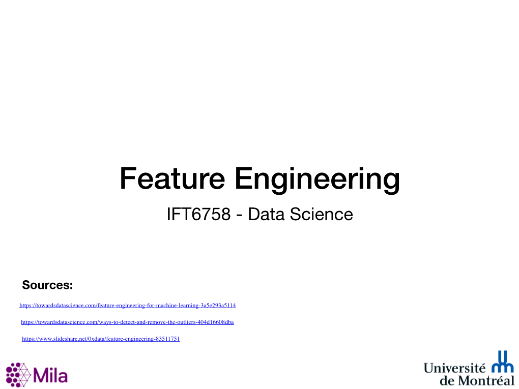 Feature Engineering IFT6758 - Data Science