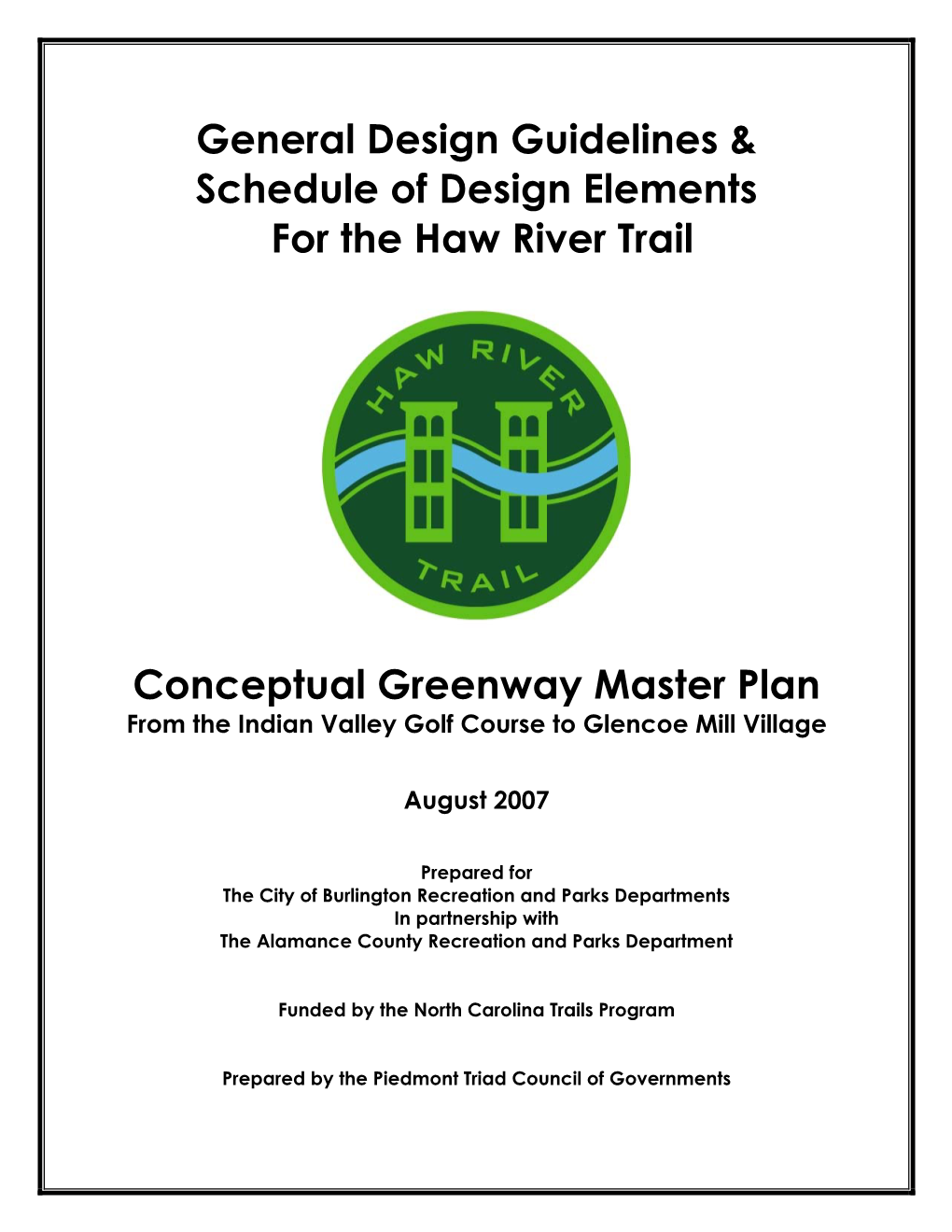 General Design Guidelines & Schedule of Design Elements For