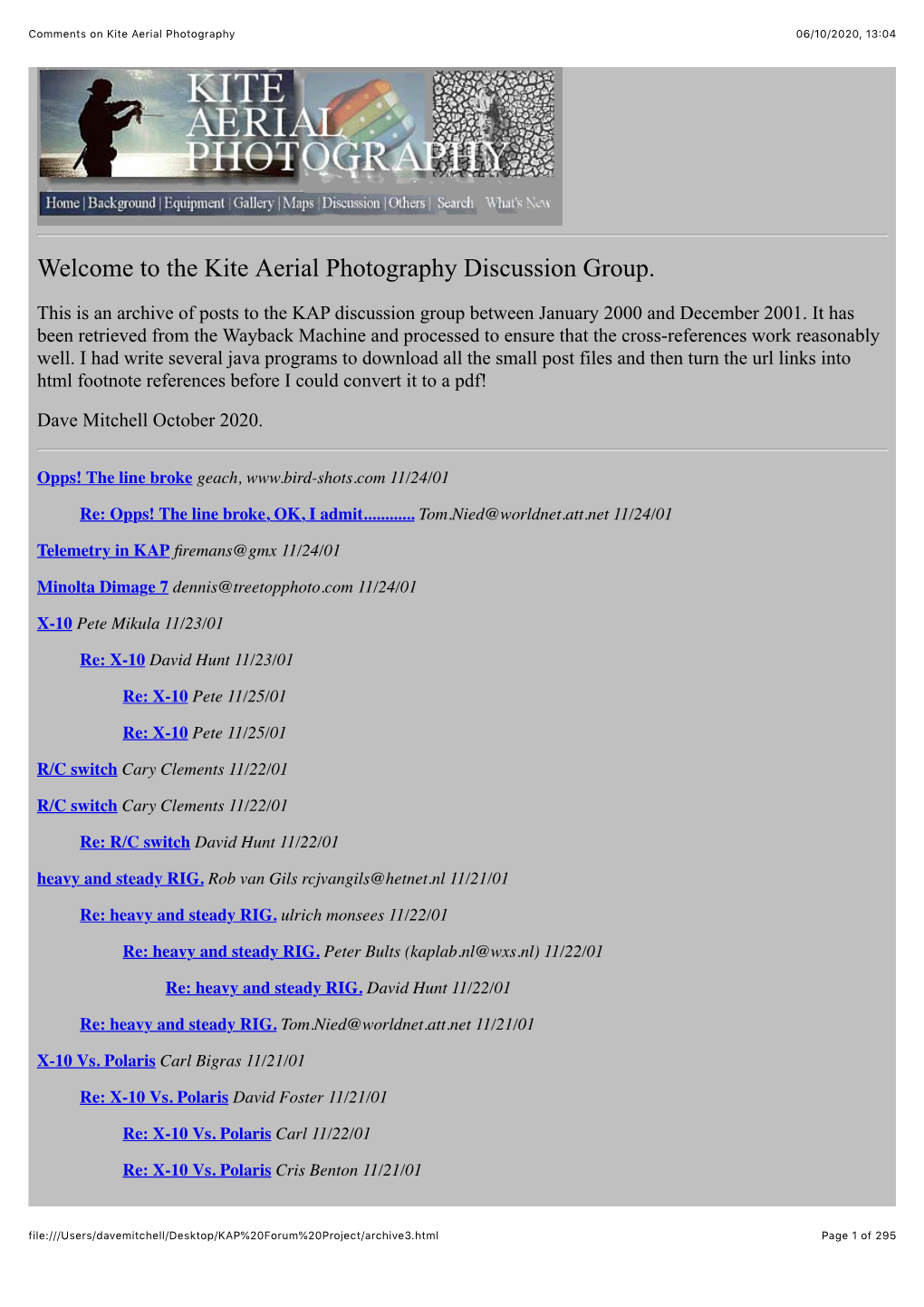 2000-2001 Archive (800 Comments)