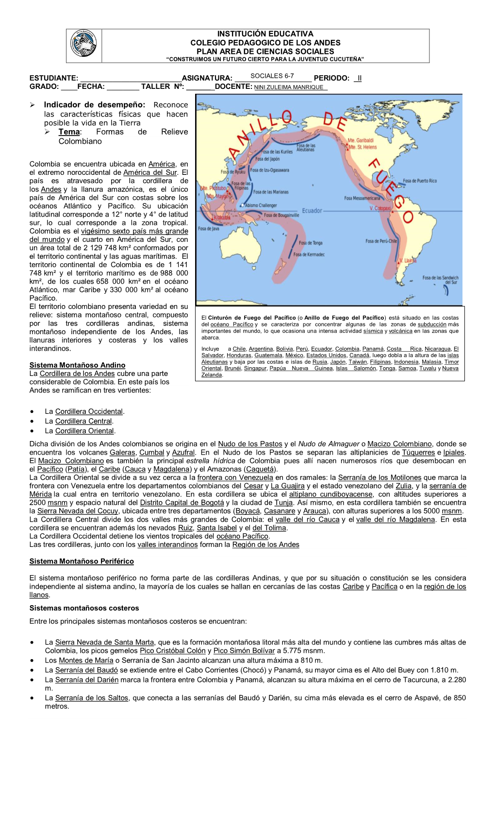 Formas De Relieve Colombiano