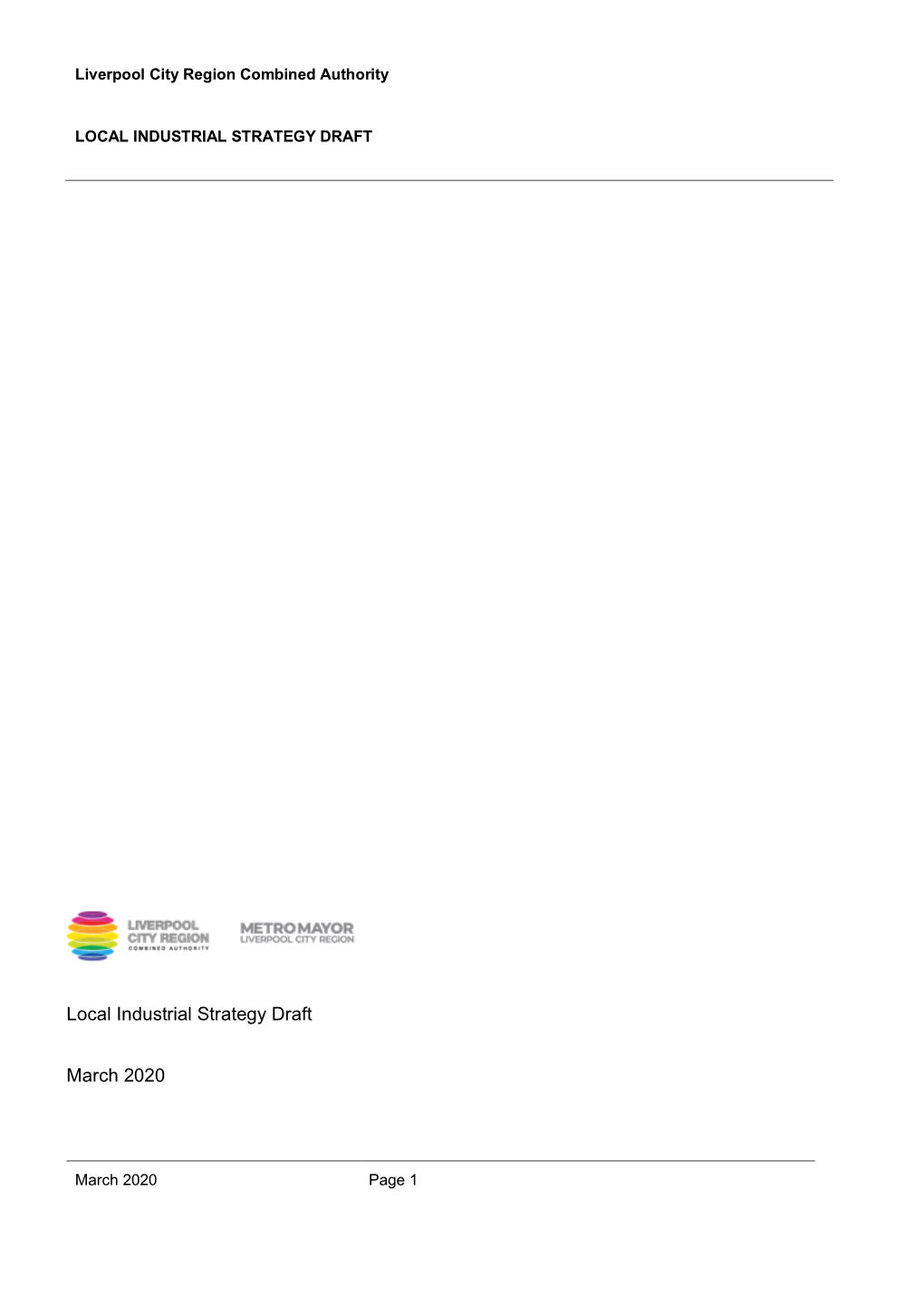 Local Industrial Strategy Draft