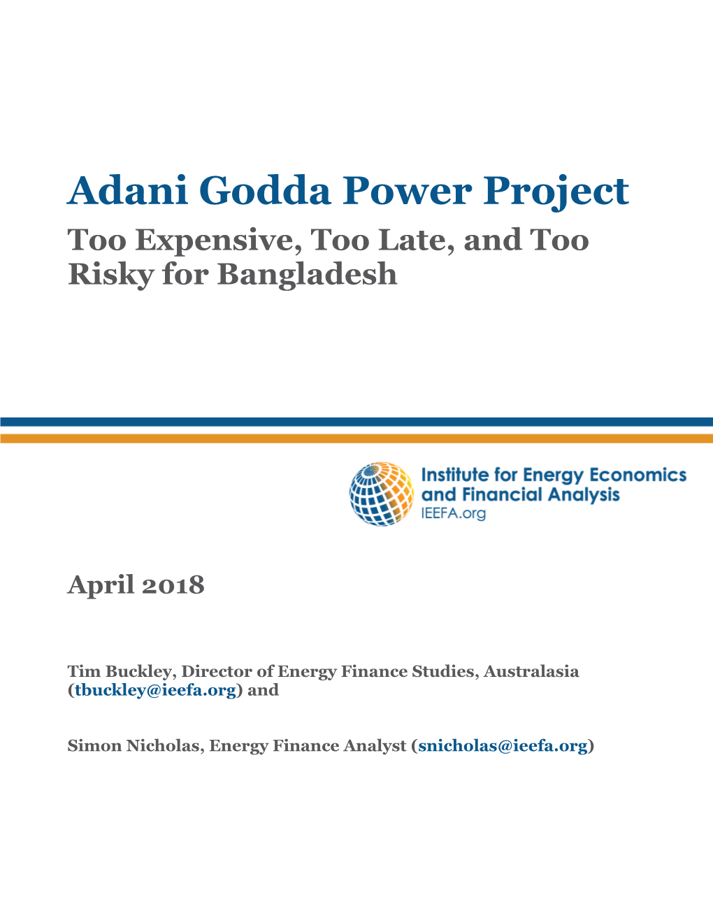Adani Godda Power Project Too Expensive, Too Late, and Too Risky for Bangladesh