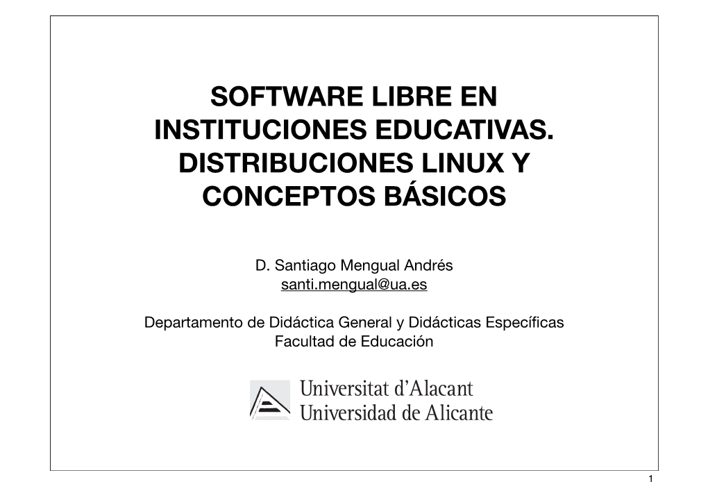 Software Libre En Instituciones Educativas