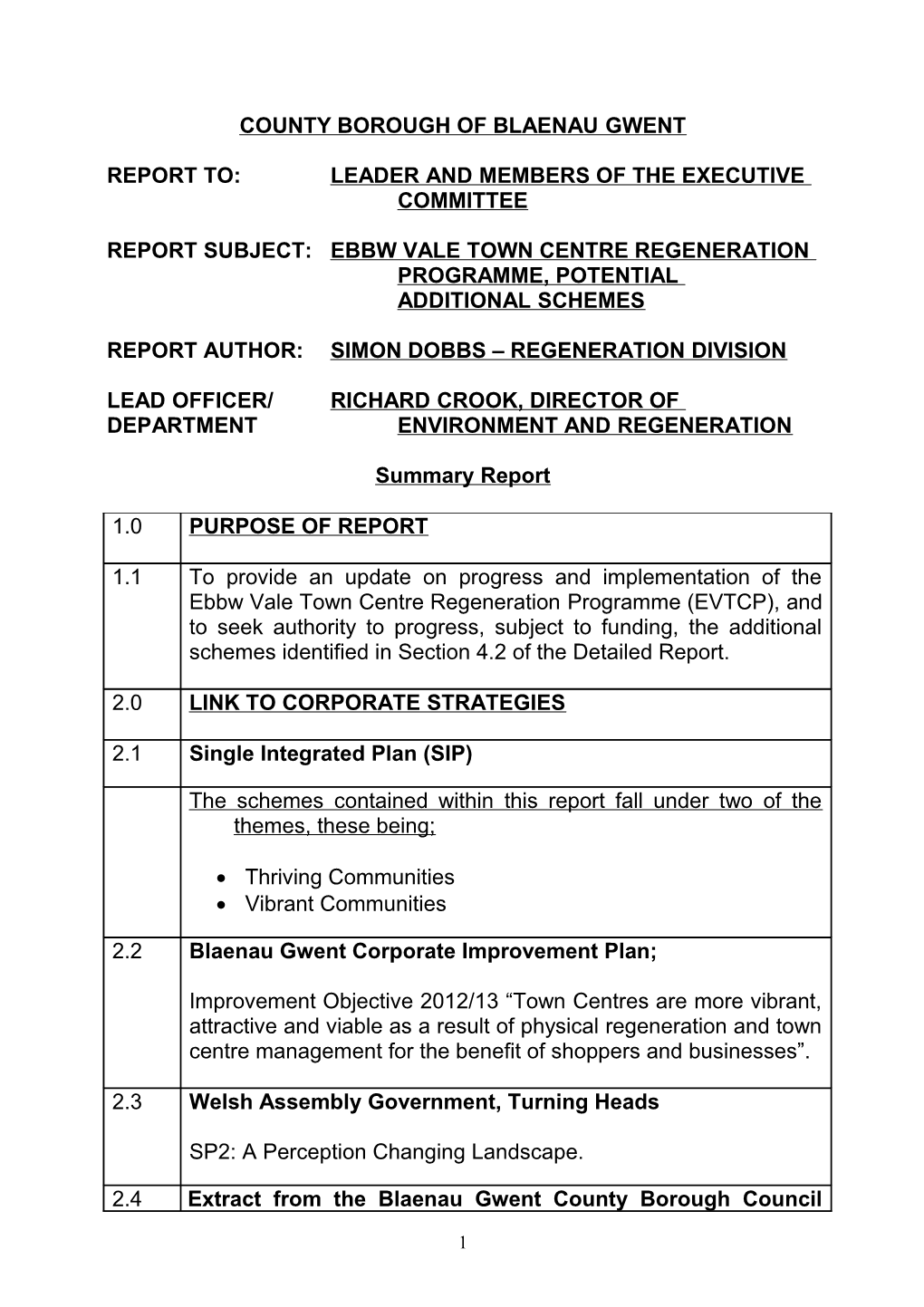 County Borough of Blaenau Gwent s1