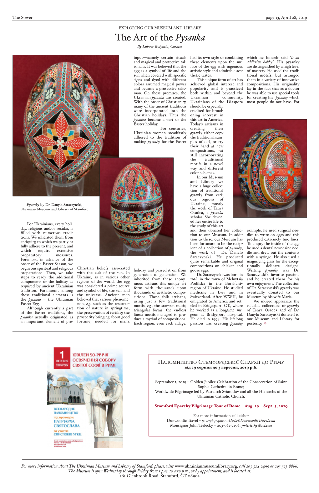 The Art of the Pysanka by Lubow Wolynetz, Curator