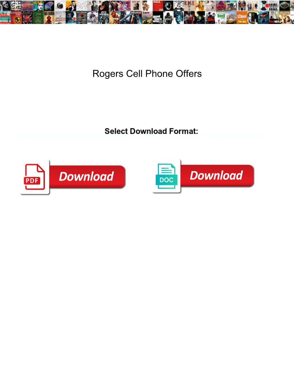 Rogers Cell Phone Offers