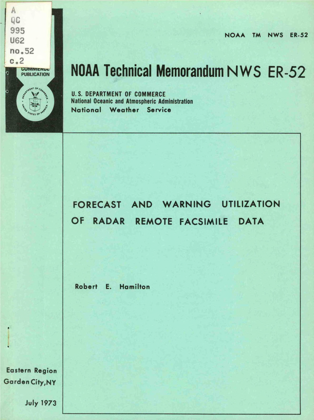 Forecast and Warning Utilization of Radar Remote Facsimile Data
