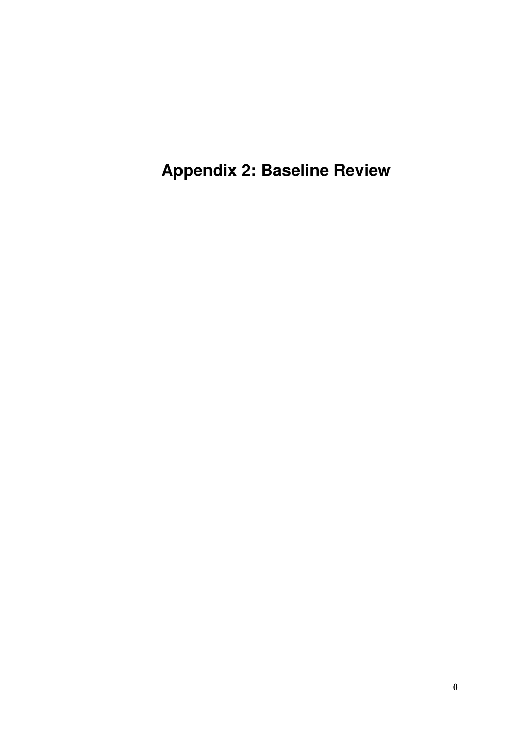 Appendix 2 Baseline
