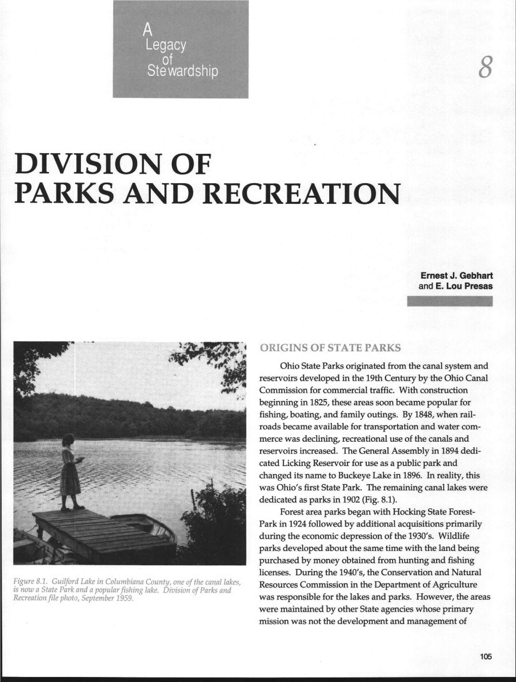 Division of Parks and Recreation for Expenditures