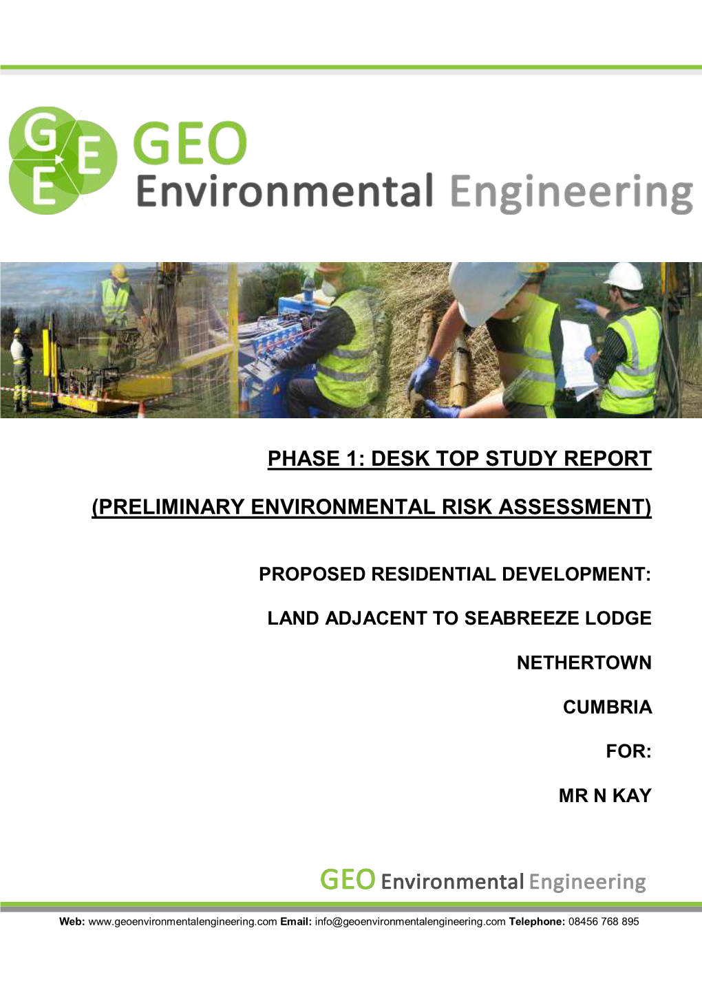 Desk Top Study Report (Preliminary Environmental Risk Assessment)