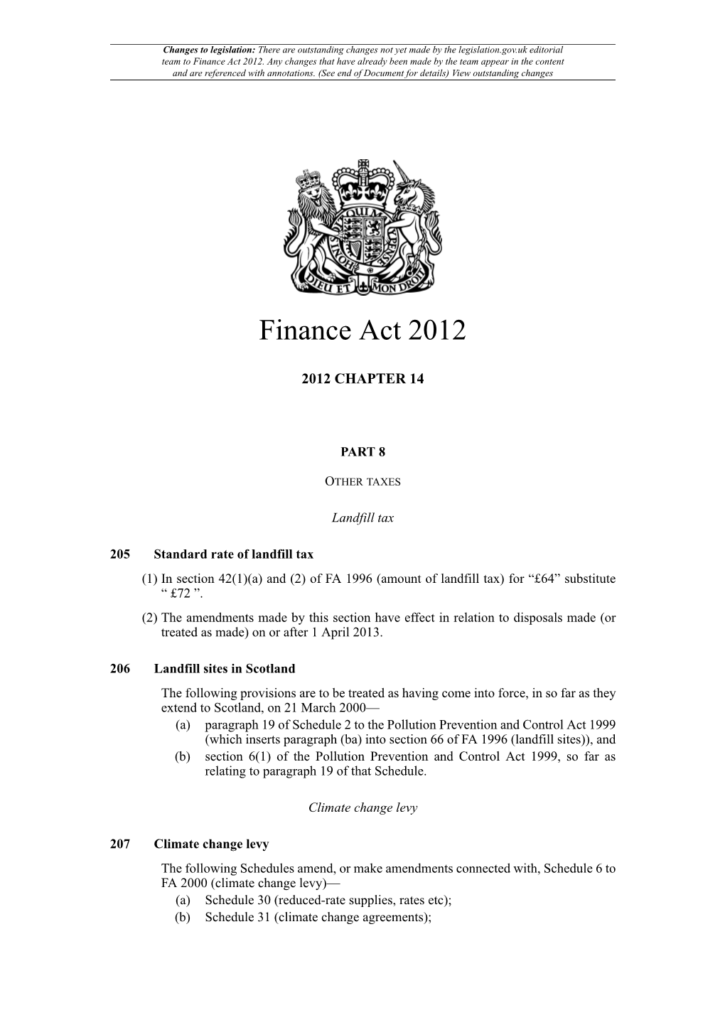 Finance Act 2012