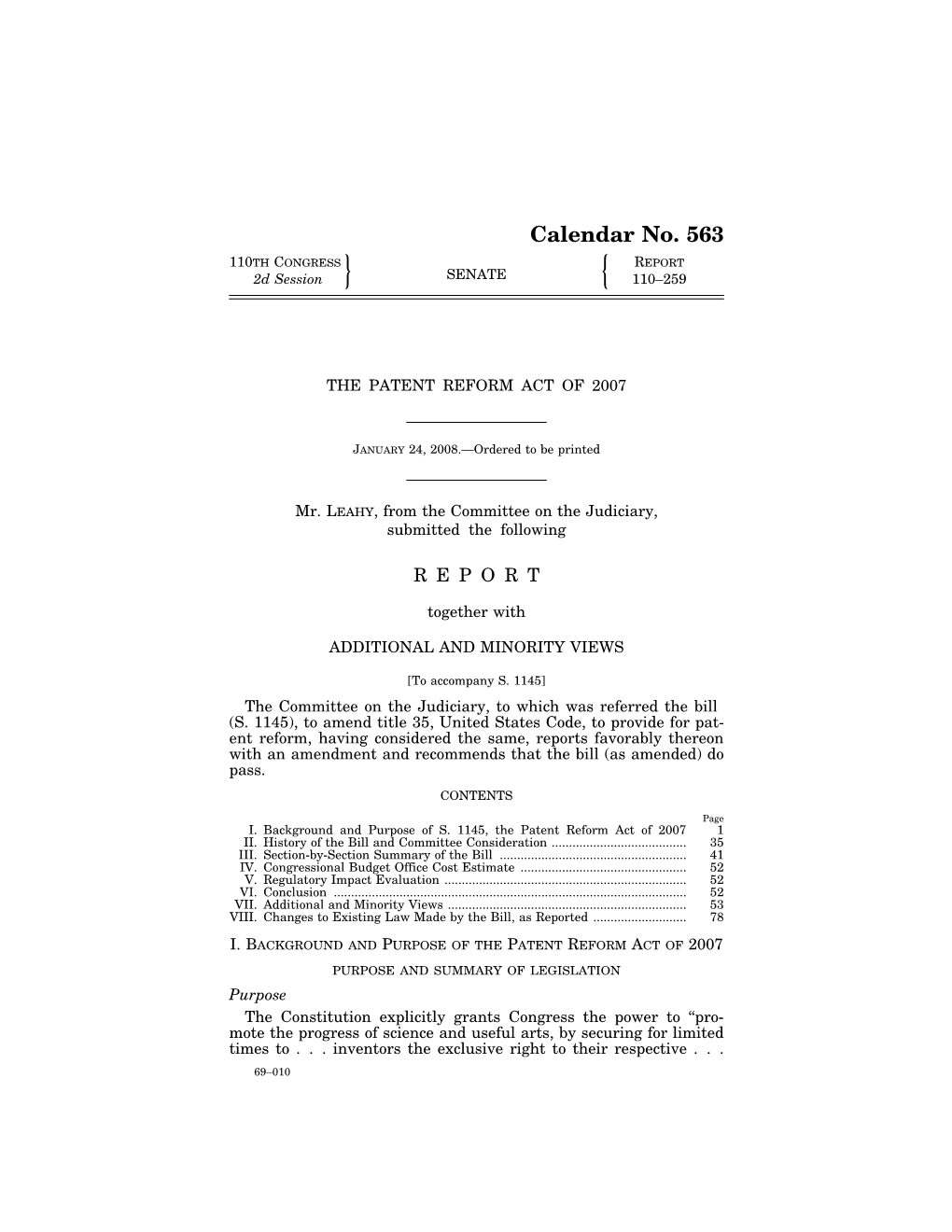 Patent Reform Act of 2007