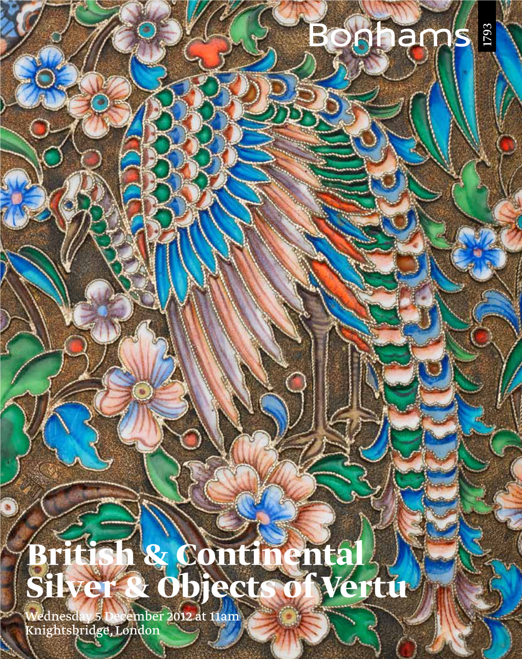 British & Continental Silver & Objects of Vertu