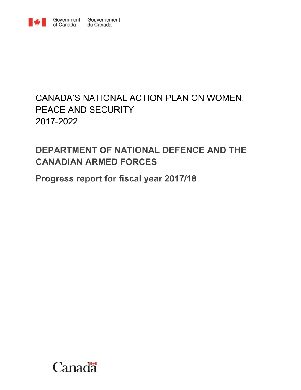 Canada's National Action Plan on Women, Peace And