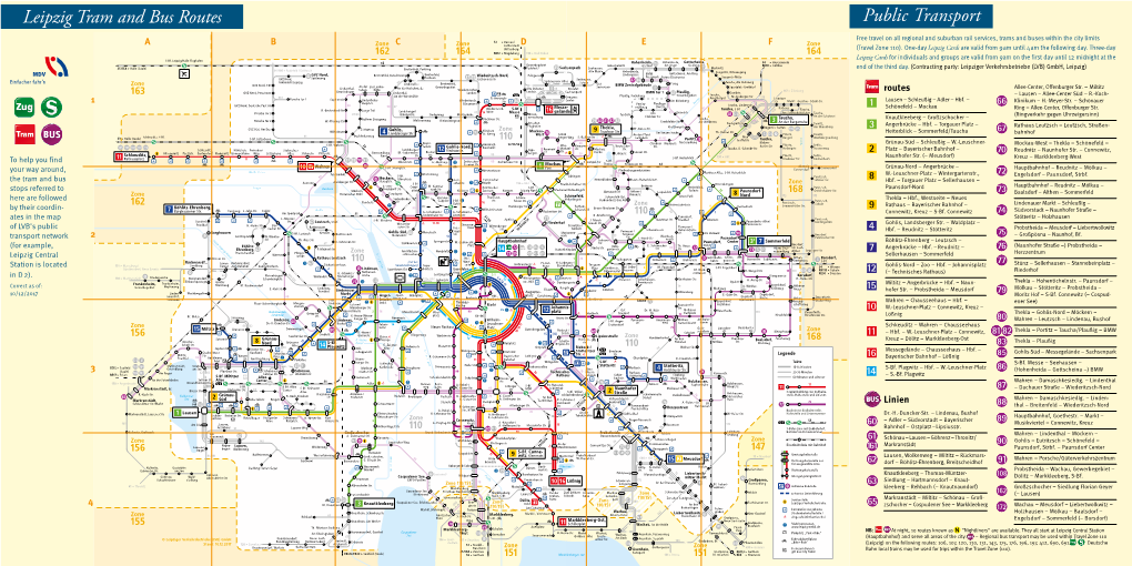 Leipzig Tram and Bus Routes Public Transport