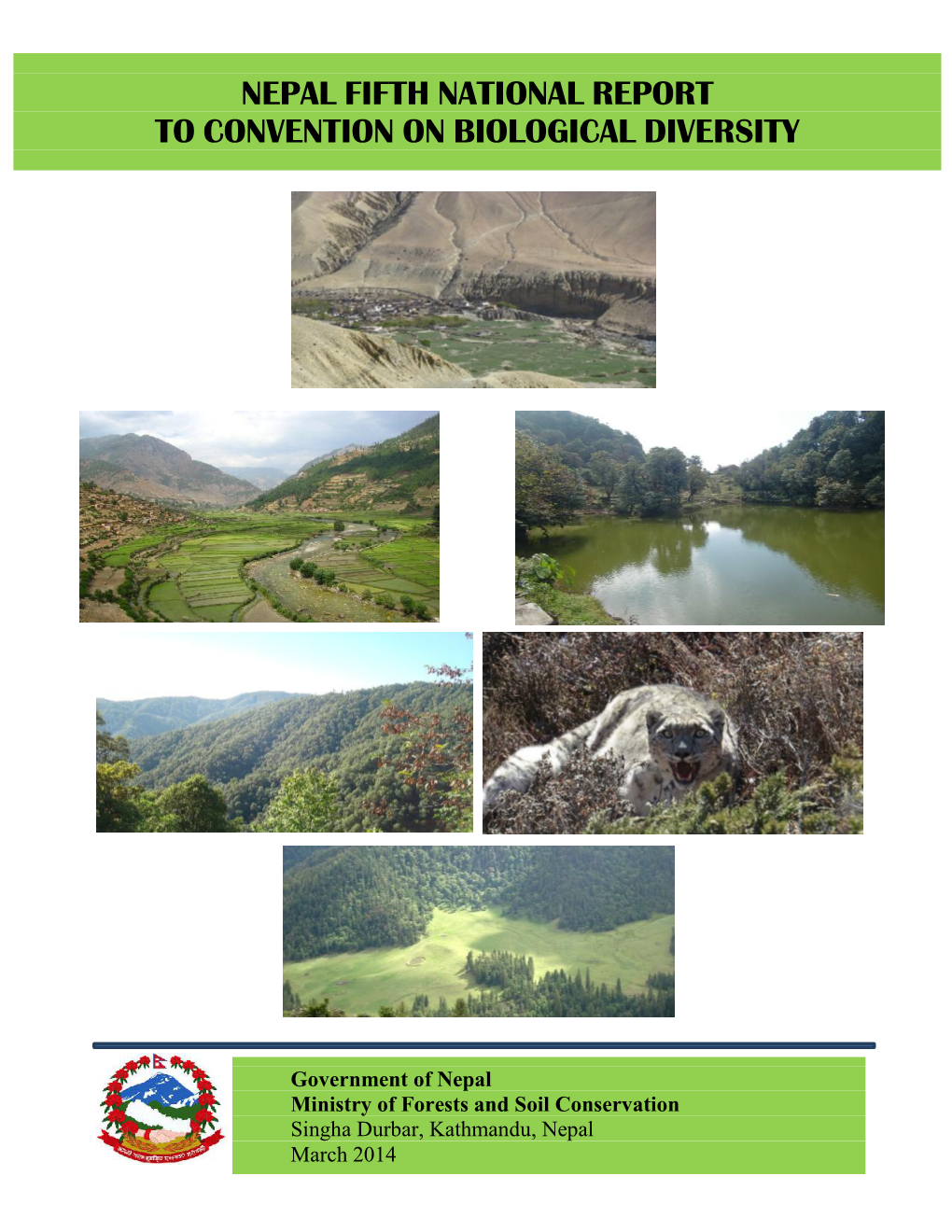 Nepal Fifth National Report to Convention on Biological Diversity