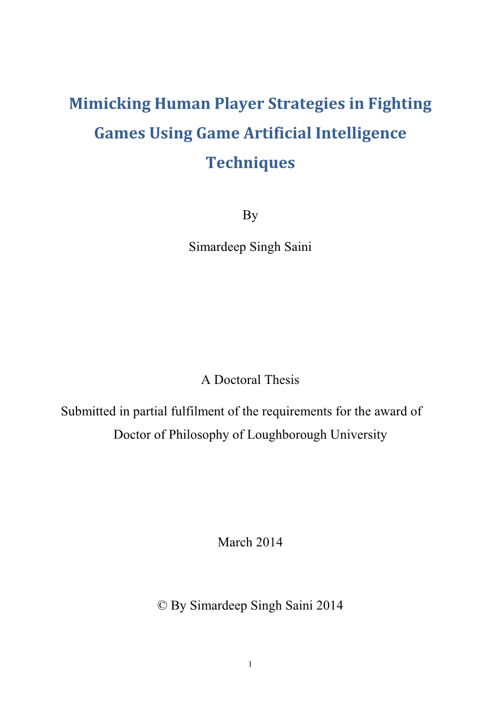 Mimicking Human Player Strategies in Fighting Games Using Game Artificial Intelligence Techniques