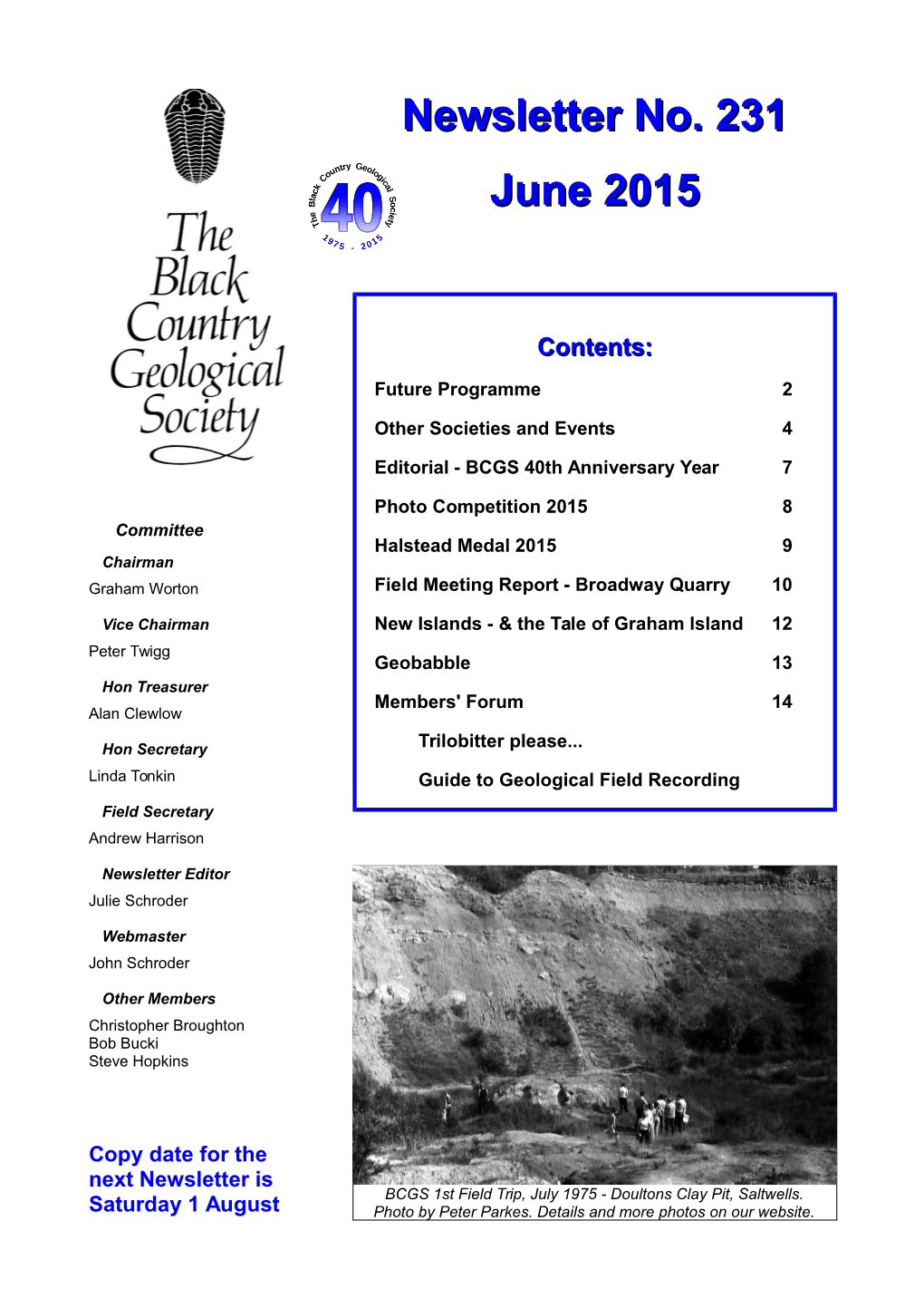 Newsletter No. 231 June 2015