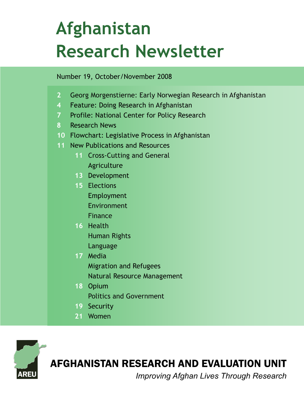 Afghanistan Research Newsletter