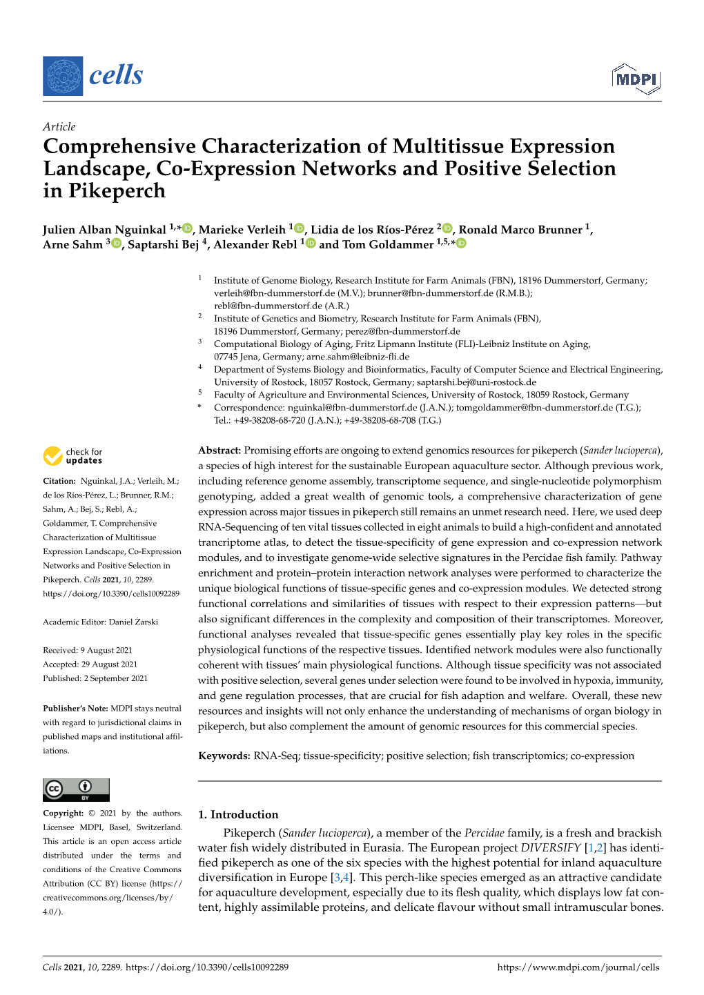 Comprehensive Characterization of Multitissue Expression Landscape, Co-Expression Networks and Positive Selection in Pikeperch