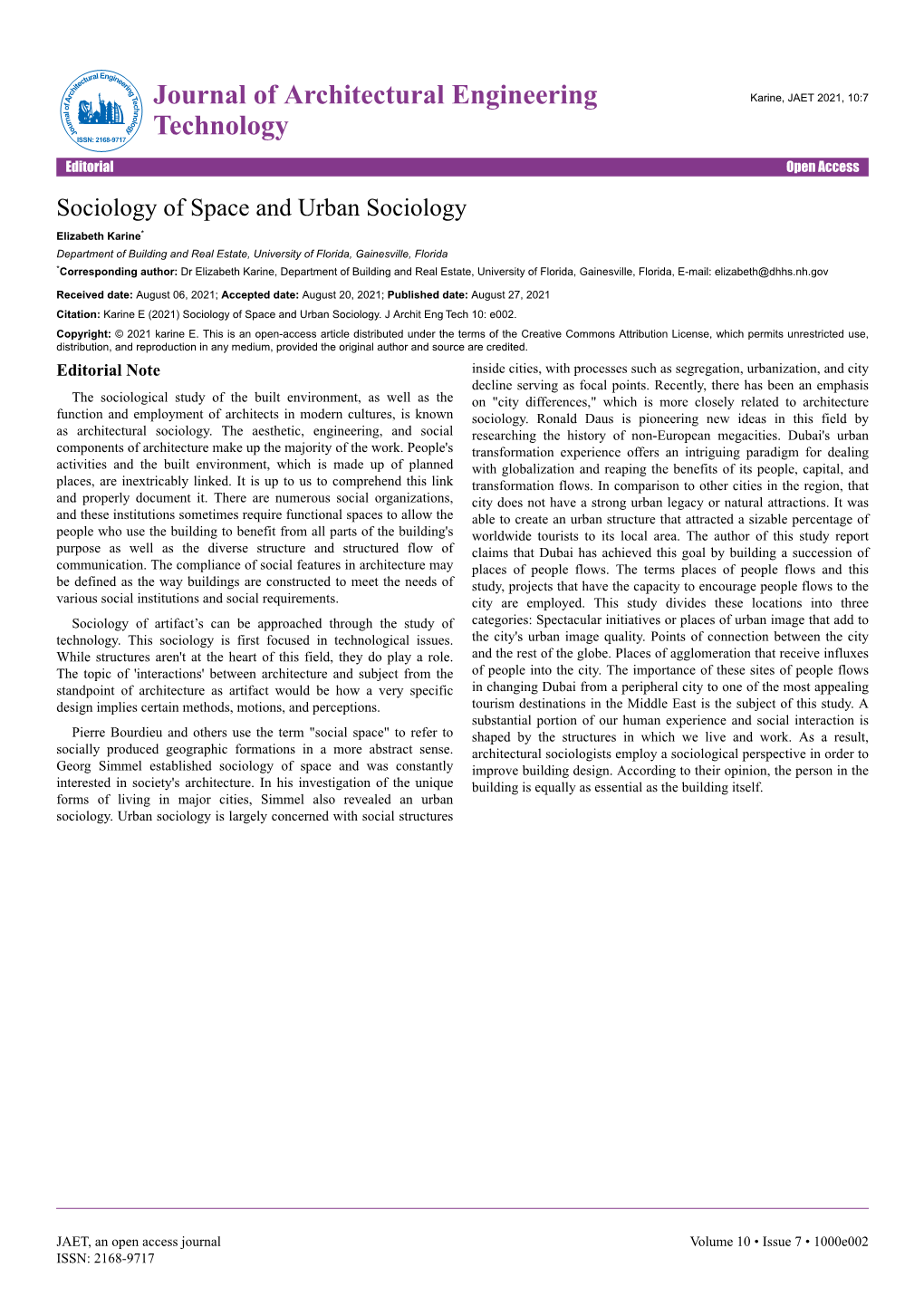 Sociology of Space and Urban Sociology