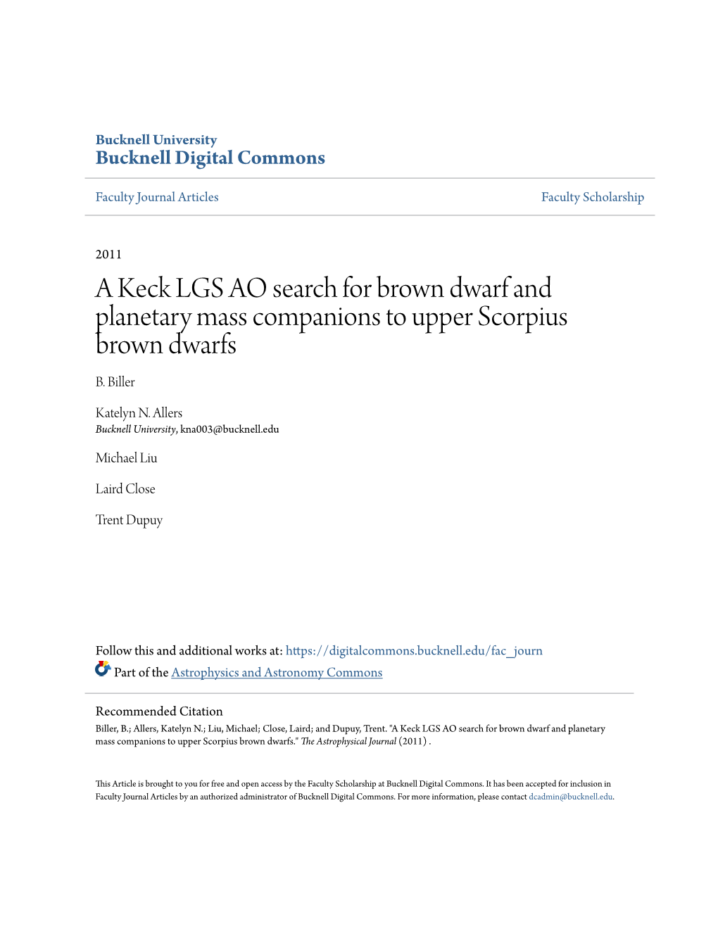 A Keck LGS AO Search for Brown Dwarf and Planetary Mass Companions to Upper Scorpius Brown Dwarfs B