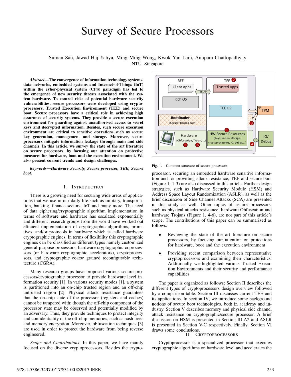 Survey of Secure Processors