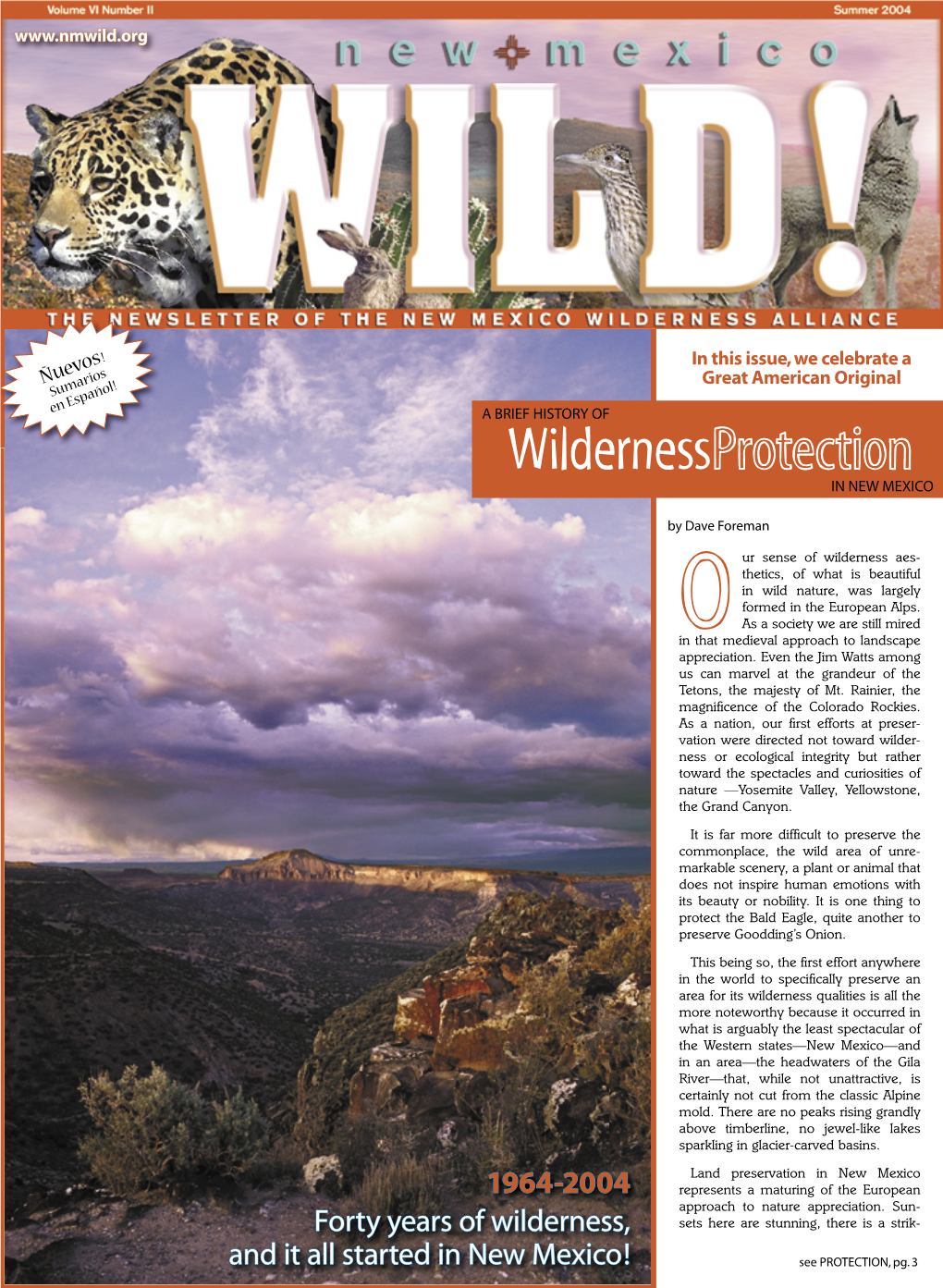 Wildernessprotection in NEW MEXICO
