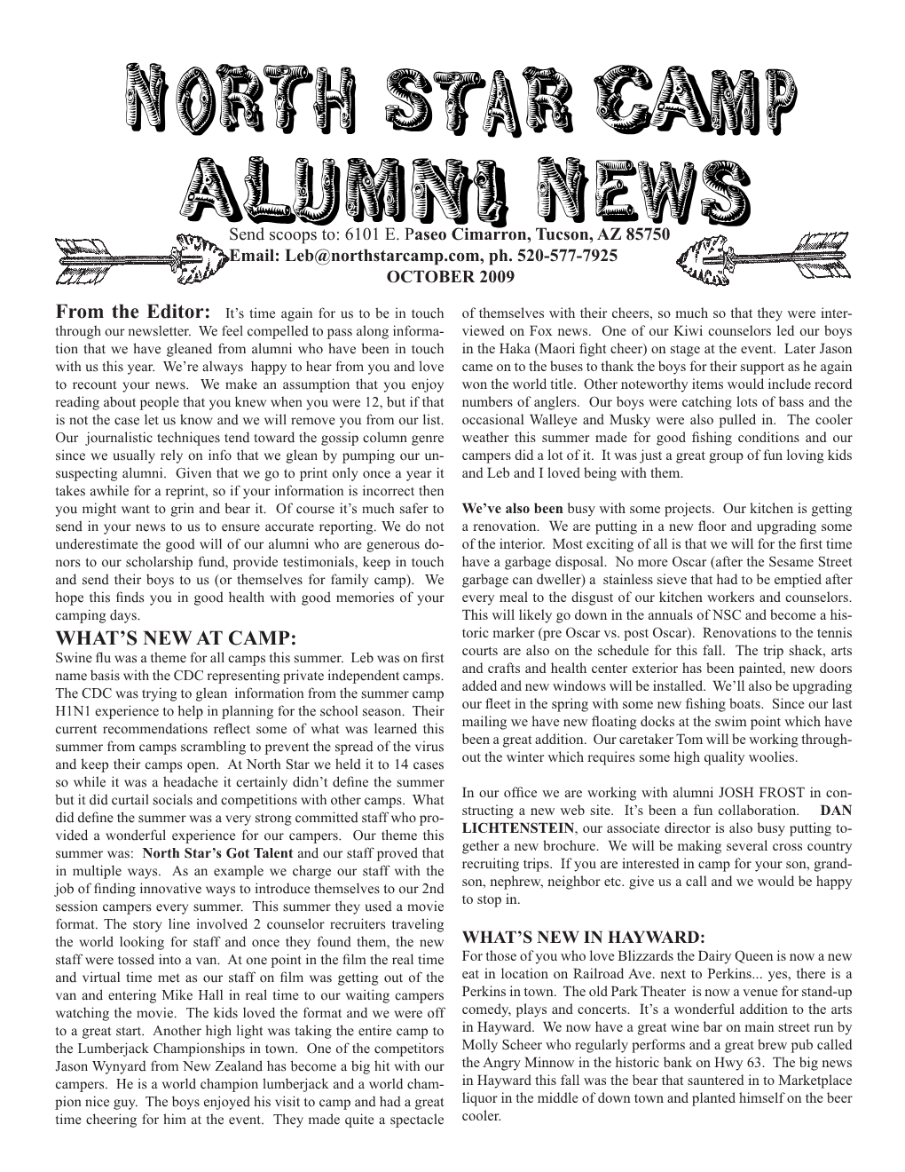 Alumni News 2009.Indd