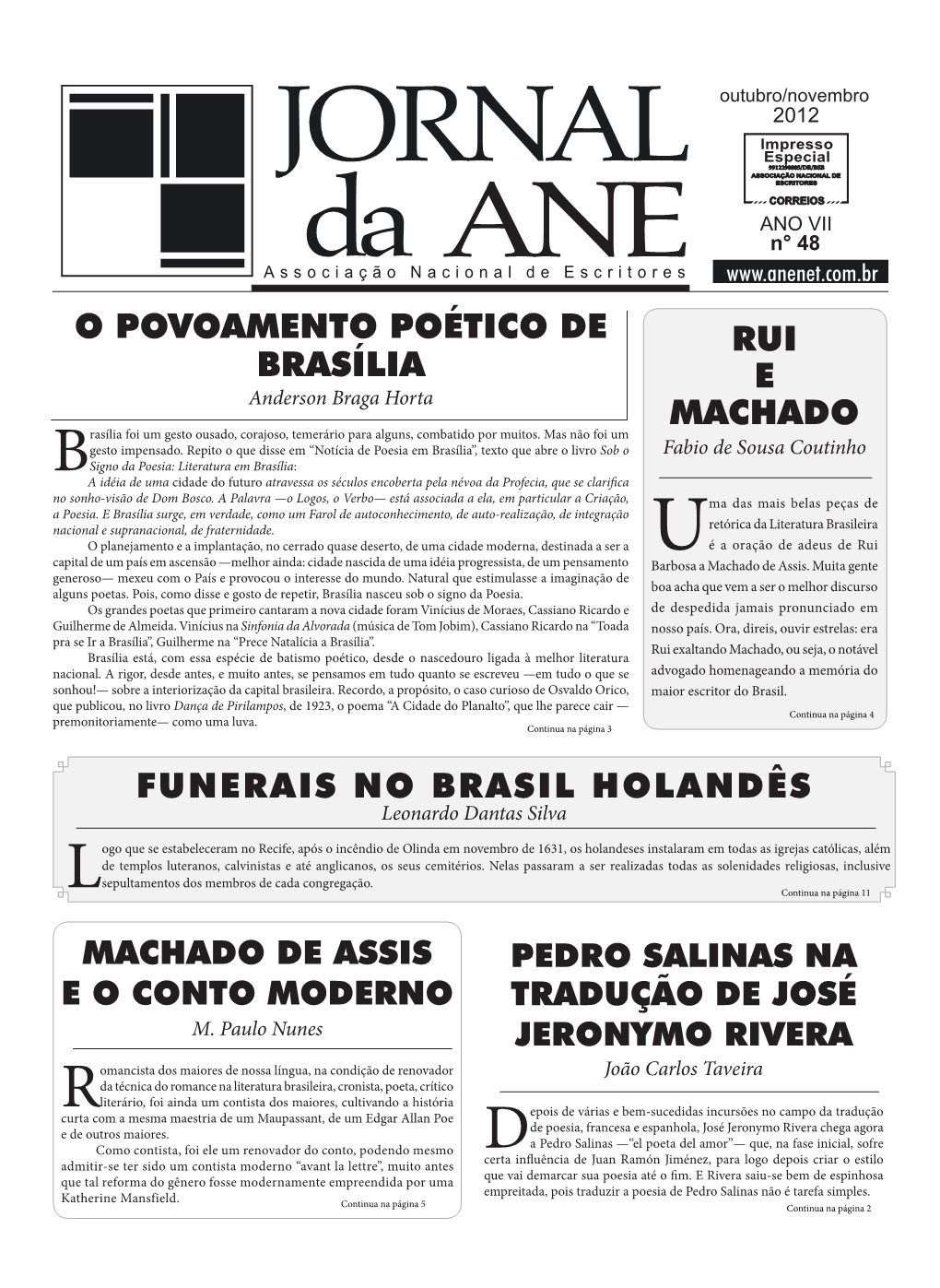 Rui E Machado O Povoamento Poético De Brasília Funerais