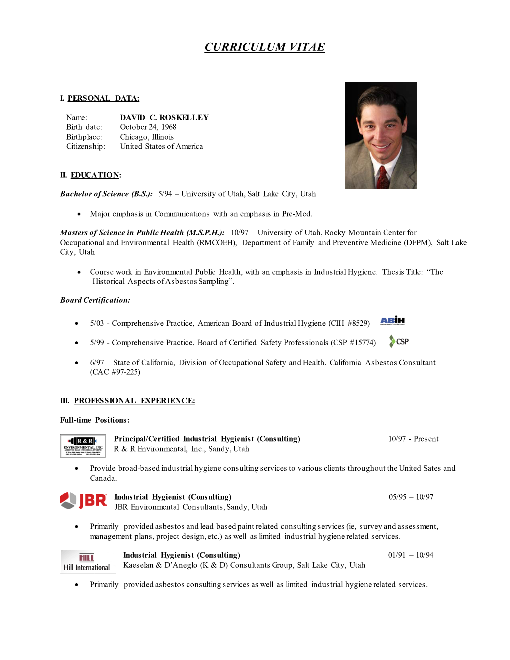 Curriculum Vitae