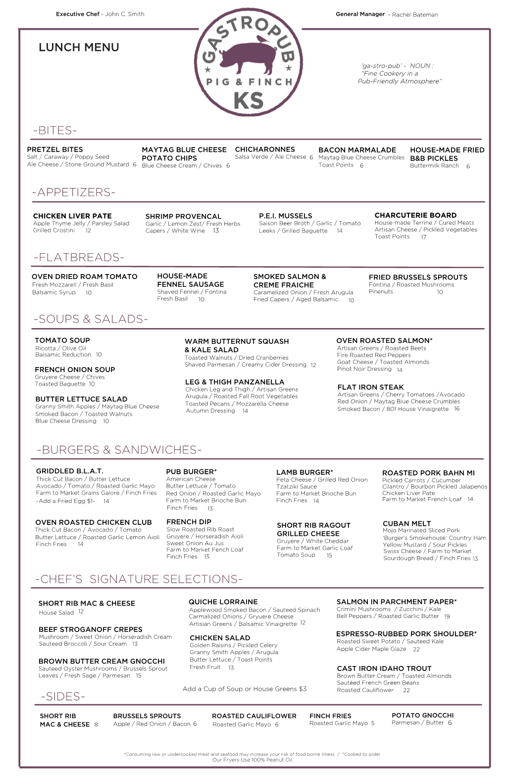 P&F Lunch Menu V1.75