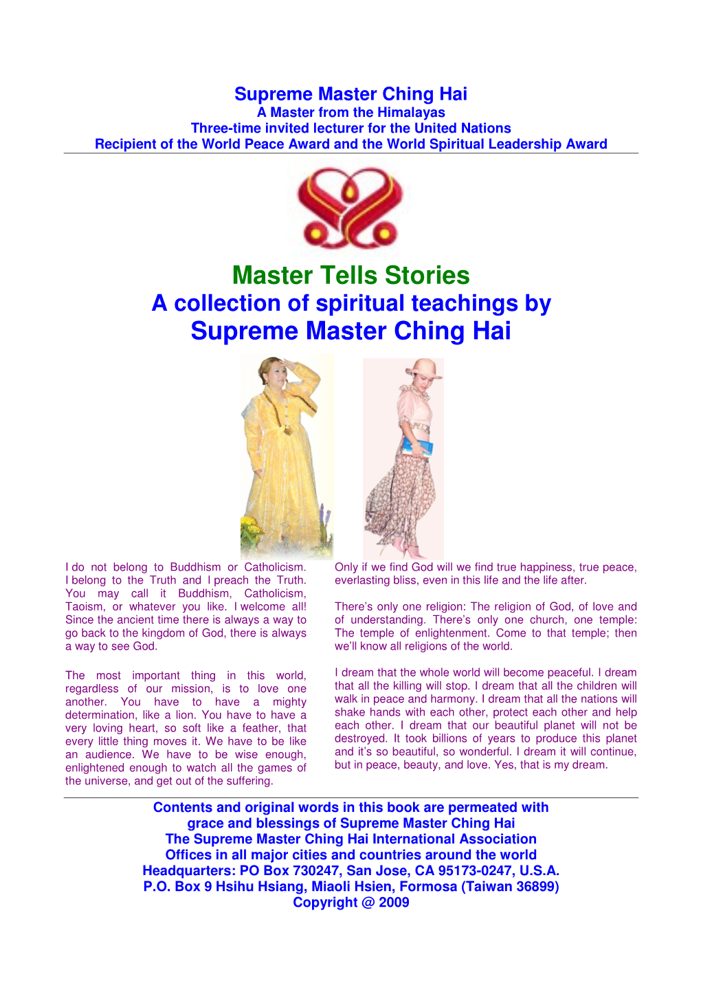 Master Tells Stories Supreme Master Ching