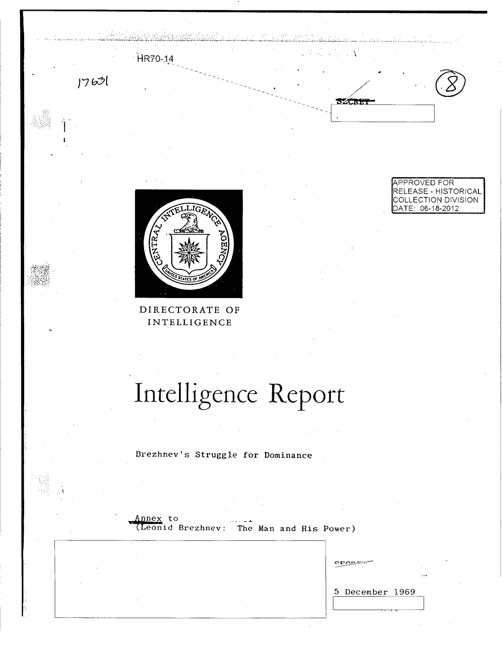 Intelligence Report